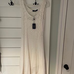 Women’s Polo Crochet white summer dress